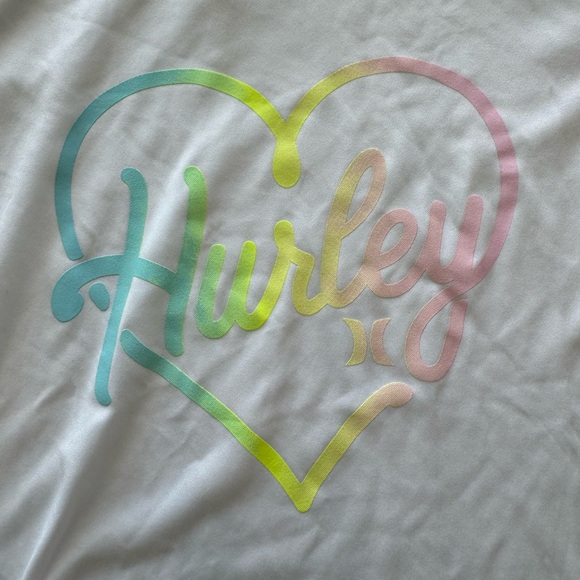 Hurley Long Sleeve Rash Guard Swim Top White - Picture 2 of 8